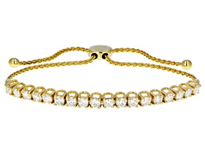 Moissanite Bracelets Find On Jtv Moissanite Ajule Bracelet 14k Yellow Gold Over Silver 2 88ctw Dew