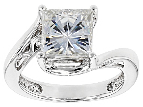 3.10CT Radiant Cut Colorless Moissanite Ring, Engagement Ring