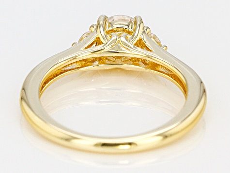 Moissanite 14k Yellow Gold Over Silver Ring .80ctw D.E.W