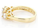Moissanite 14k Yellow Gold Over Silver Ring 1.26ctw DEW