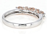 Moissanite Platineve And 14k Rose Gold Over Silver Ring .80ctw DEW