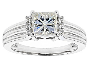 Moissanite Platineve Ring 1.82ctw D.E.W