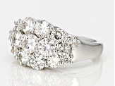 Moissanite Platineve Ring 3.56ctw D.E.W