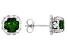 Green Chrome Diopside Stainless Steel Earrings 1.62ctw