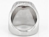 Green Onyx Stainless Steel Mens Ring 8.60ct
