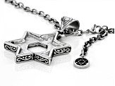 Stainless Steel Star of David Pendant with Chain