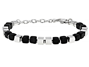 Black Onyx Stainless Steel Bracelet