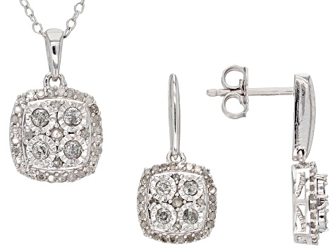 Monture Diamond Collection Silver Jewelry Set 75ctw Mtu275 Jtv Com