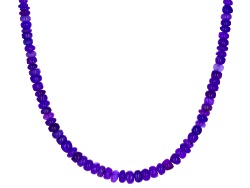 Purple African Amethyst 18k Yellow Gold Over Sterling Silver Tennis Necklace 15.25ctw