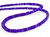 Purple Ethiopian Opal Rhodium Over Sterling Silver Bead Necklace