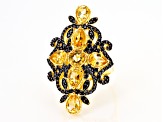 Golden Citrine 18k Yellow Gold Over Sterling Silver Ring 3.29ctw