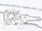 Moissanite Platineve Solitaire Pendant 5.37ct DEW