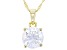 Moissanite 14k Yellow Gold Over Silver Solitaire Pendant 5.37ct DEW