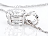 Moissanite Platineve Solitaire Pendant 7.00ct DEW