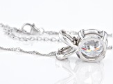Moissanite Platineve Solitaire Pendant 7.00ct DEW