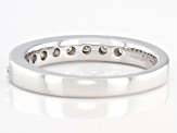 Moissanite Rhodium Over 14k White Gold Band Ring .50ctw DEW