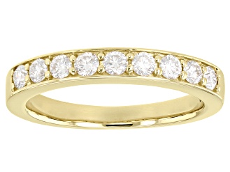 Moissanite 14k Yellow Gold Band Ring .50ctw DEW