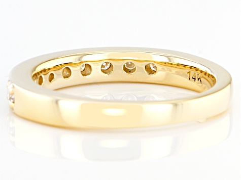 Moissanite 14k Yellow Gold Band Ring .50ctw DEW