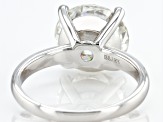 Moissanite Platineve Solitaire Ring 5.37ct D.E.W