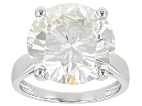 Moissanite Platineve Solitaire Ring 10.34ct D.E.W