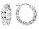 Moissanite Platineve Inside Out Hoop Earrings 8.00ctw DEW
