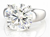 Moissanite Platineve Solitaire Ring 9.75ct D.E.W