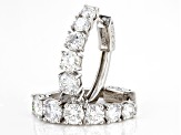 Moissanite Platineve Hoop Earrings 6.92ctw DEW