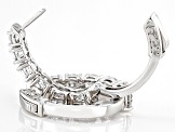 Moissanite Platineve Hoop Earrings 6.92ctw DEW