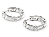 Moissanite Platineve Inside Out Hoop Earrings 5.28ctw DEW