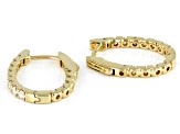 Moissanite 14k Yellow Gold Inside Out Hoop Earrings .78ctw DEW