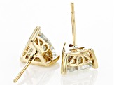Moissanite 14k Yellow Gold Stud Earrings 2.00ctw DEW