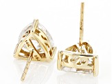 Moissanite 14k Yellow Gold Stud Earrings 3.20ctw DEW