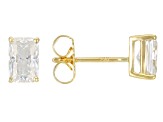 Moissanite 14k Yellow Gold Stud Earrings 1.40ctw DEW