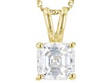 Moissanite 14k Yellow Gold Solitaire Pendant 1.85ct DEW
