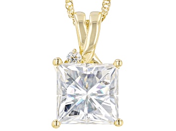 Picture of Moissanite 14k Yellow Gold Pendant 2.53ctw DEW