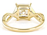 Moissanite 14k Yellow Gold Solitaire Ring 1.80ct DEW