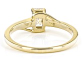 Moissanite 14k Yellow Gold Solitaire Ring .58ct DEW