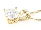 Moissanite 14k Yellow Gold Solitaire Pendant 1.10ct DEW
