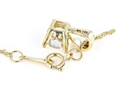 Moissanite 14k Yellow Gold Solitaire Pendant 1.10ct DEW