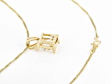 Moissanite 14k Yellow Gold Solitaire Pendant 4.30ct DEW