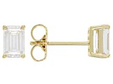 Moissanite 14k Yellow Gold Stud Earrings 1.16ctw DEW