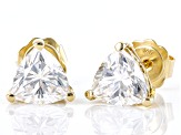 Moissanite 14k Yellow Gold Stud Earrings 2.60ctw DEW