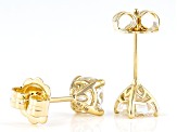 Moissanite 14k Yellow Gold Stud Earrings 1.60ctw DEW