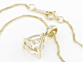Moissanite 14k Yellow Gold Solitaire Pendant 1.60ct DEW