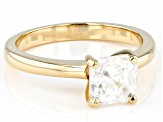 Moissanite 14k Yellow Gold Ring 1.50ct DEW