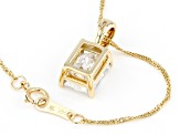 Moissanite 14k Yellow Gold Solitaire Pendant 2.70ct DEW