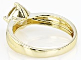 Moissanite 14k Yellow Gold Solitaire Ring 1.70ct D.E.W