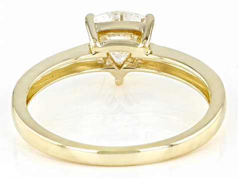 Moissanite 14k Yellow Gold Solitaire Ring .70ct D.E.W