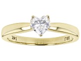 Moissanite 14k Yellow Gold Ring .50ct DEW