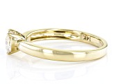 Moissanite 14k Yellow Gold Ring .50ct DEW